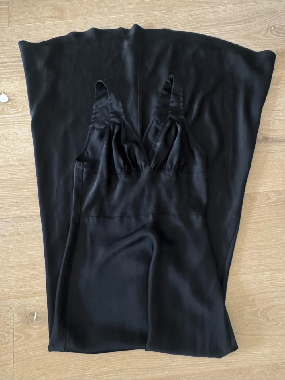 WeWoreWhat Ruched Cup Slip Maxi Dress in Black - Picture 7 of 9